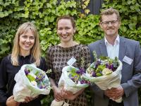 ErhvervsPhD Foreningens Formidlingspris - vindere 2015:Ursula Kehlet, Amanda Sølvhøj og Henning Heldbjerg
